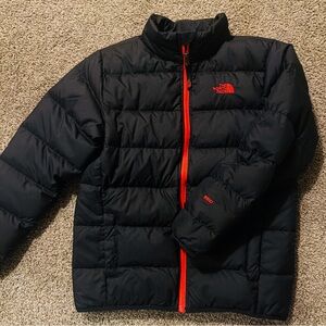 The North Face Kids Puffer Jacket in Black and Red